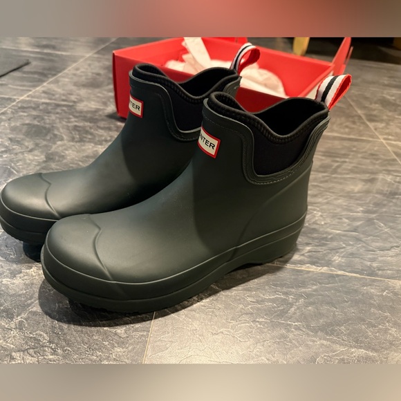Hunter Men's PLAY Chelsea Neoprene Rain Boots “Artic Moss” Size 11 - Picture 2 of 7